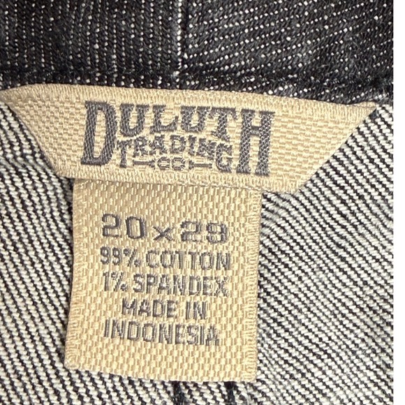 Duluth Trading Co Mens Black Denim Straight Leg Utility Pants 20x28 3237-18 - Picture 4 of 8